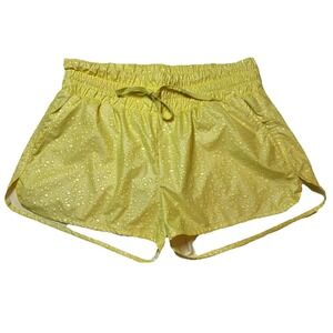 Zyia Active‎ Women's Bomber Shorts High Rise Bubble Water Drop Yellow Size Large